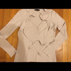 Unique keyhole fitted sweater BCBG Max Azria Sz M